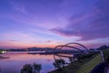 Putrajaya Bridge Sunrise at lakeside