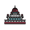 putrajaya building color icon vector illustration