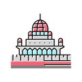 putrajaya building color icon vector illustration