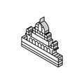 putrajaya building isometric icon vector illustration