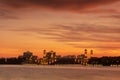 Putrajaya landmark building at sunset