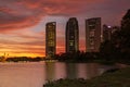 Putrajaya landmark building at sunset Royalty Free Stock Photo