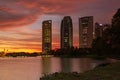 Putrajaya landmark building at sunset