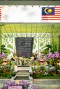 Putrajaya, Malaysia - September 6, 2019 : Batu bersurat, written stone in arabic in Taman Botani Putrajaya for Visitors at the