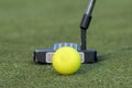 Putter and a golf ball Royalty Free Stock Photo