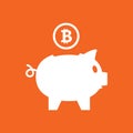 Putting bitcoin into saving piggy bank