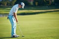 Putting golf man Royalty Free Stock Photo