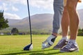 Putting golf man Royalty Free Stock Photo