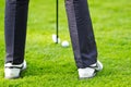 Putting golfer Royalty Free Stock Photo