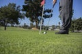 Putting and Golfer Royalty Free Stock Photo