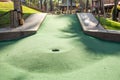 Putting green and hole