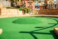 Putting green and hole