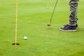 Putting green practice Royalty Free Stock Photo