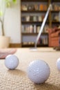 Putting practice in the home. Royalty Free Stock Photo