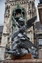 Putto by Ferdinand Murmann at corner of Mary\'s column in Marienplatz in Munich