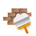 Putty knife construction with bricks