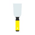 Putty knife equipment builder tape brush vector icon. Construction repair cement spatula bricklayer flat tool scraper Royalty Free Stock Photo