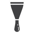 Putty knife glyph icon, build and repair, spatula Royalty Free Stock Photo