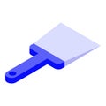 Putty knife icon, isometric style