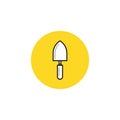 Putty knife icon,vector illustration. Flat design style. vector putty knife icon illustration isolated on White Royalty Free Stock Photo