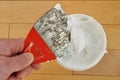 Putty Knife with Spackling Paste