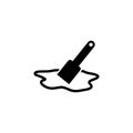 Putty Knife. Spatula Repair Tool. Spackling Paint Flat Vector Icon