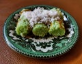 Putu is a traditional Indonesian snack in the form of a cake filled with brown sugar