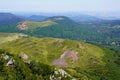 Puy de dome Volcano mountains chain in french auvergne region