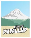 Puyallup with mountains in the background Royalty Free Stock Photo