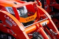 Kubota logo on tractor