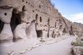 Puye Cliff Dwellings are caves and adobe ruins where ancient pueblo people, called Anasazi, lived in New Mexico