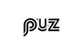 PUZ Creative Unique Modern Letter Logo Design. Elegant Monogram Logo Design with Decorative Elements and Typography Royalty Free Stock Photo