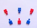 Puzzel plastic colorful. construction blocks or brick toy. Children concept of education, development and growth.