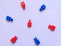 Puzzel plastic colorful. construction blocks or brick toy. Children concept of education, development and growth.