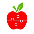 Puzzle apple diagram for infographics Royalty Free Stock Photo