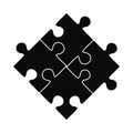 Puzzle black simple icon