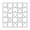 Puzzle blank template vector. Royalty Free Stock Photo