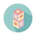 Puzzle blocks child toy block style icon