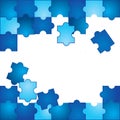 Puzzle border frame design vector conceptual Royalty Free Stock Photo