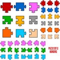Puzzle Border Pieces Royalty Free Stock Photo