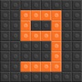 Puzzle building Blocks number nine, flat design