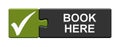 Puzzle Button green black with tick: Book here