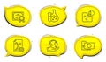 Puzzle, Chemistry flask and Report icons set. Recovery computer sign. Vector
