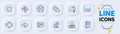 Puzzle, Cloud computing and Column chart line icons for web app. Pictogram icon. Vector