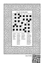 Puzzle and coloring activity page for adults