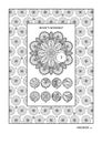 Puzzle and coloring activity page for adults