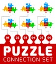 Puzzle connection set