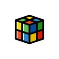 Puzzle Cube Icon Royalty Free Stock Photo