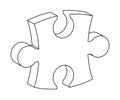 Puzzle 3d silhouette vector symbol icon design. Royalty Free Stock Photo
