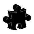 Puzzle 3d silhouette vector symbol icon design. Royalty Free Stock Photo